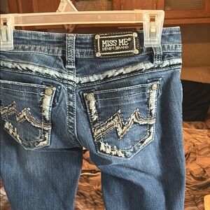 Miss Me Distressed Blue Jeans